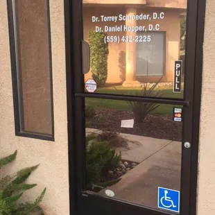 Front entrance of the office. Suite 116 on 7191 N.  Millbrook Ave Fresno, CA.