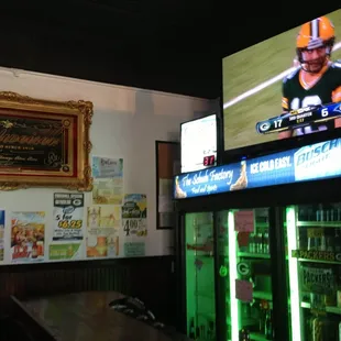 a football game on tv