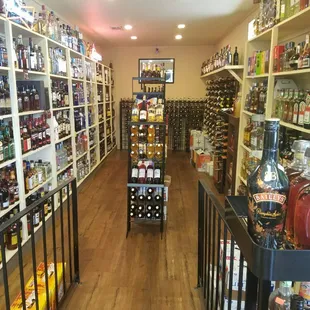 a wide view of the store