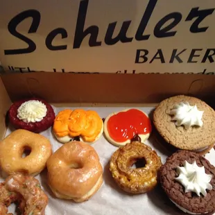 a variety of doughnuts