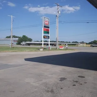 Street sign Phillips 66 fuel