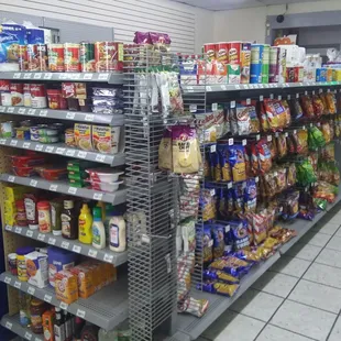 Shelves all looked stocked and clean