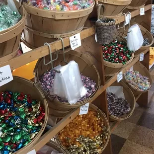 a variety of candys