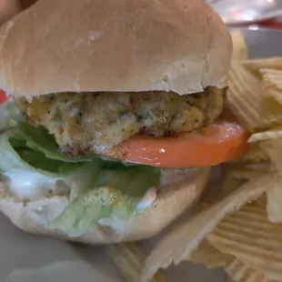 Backfin crab cake (smaller pieces of crab and slightly cheaper than the lump meat)