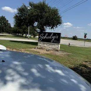 Sign outside