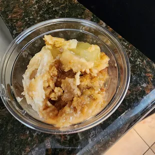 Apple cobbler in a cup