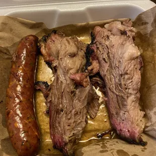Brisket and Jalapeño Cheese Sausage