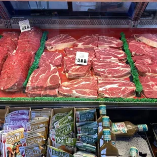 a variety of meats