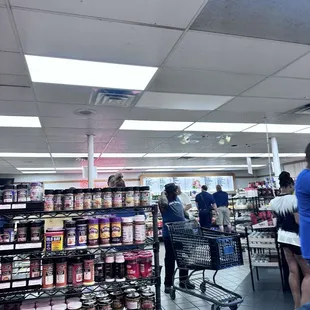 Inside of meat market