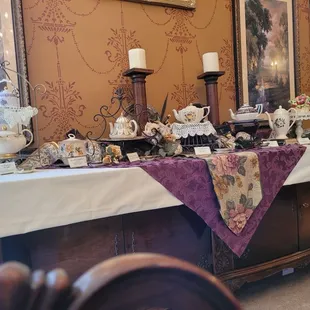 Teas ready for tasting at Millie's Tea