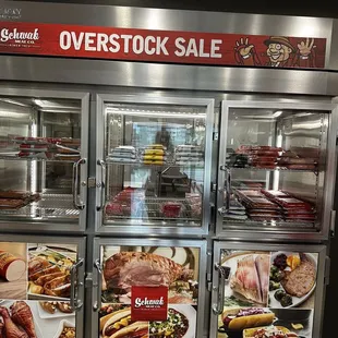 the inside of a deli