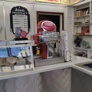 a counter with a variety of items