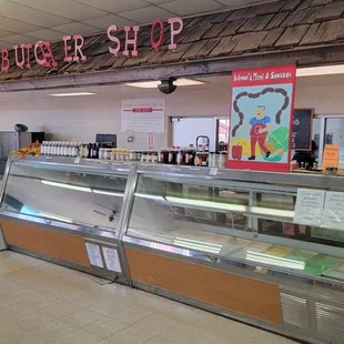 Inside. Two large display cases we're working.