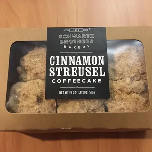 Cinnamon Streusel Coffeecake