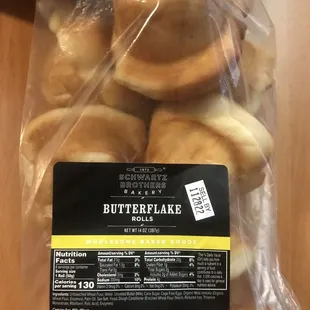 a bag of butterflake donuts