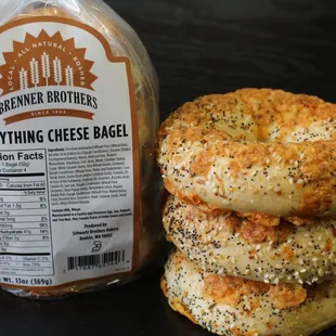 Brenner Brothers Everything Cheese Bagel