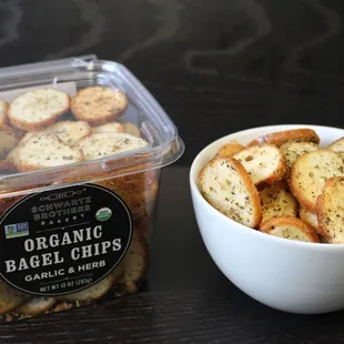 Organic Bagel Chips Garlic &amp; Herb