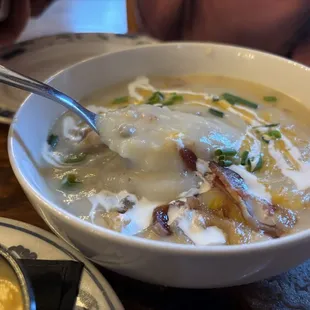 Homemade German potato soup.