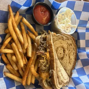 Brisket on Rye....so so goooood. MUST TRY THE CURRY KETCHUP, I think that is what is called.