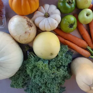 a variety of fruits and vegetables