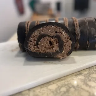 German Chocolate Cheesecake Roll