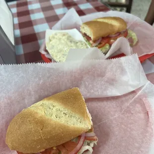 Italian Steak Sandwich, twice baked potato salad