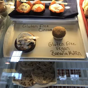 Along with gluten free cupcakes and coffee cakes, they also carry gluten free cinnamon rolls and GF Vegan muffins