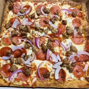 Sicilian (small)-Pepperoni, sausage, onion