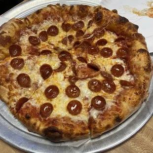 8 cut pepperoni pizza.. yum