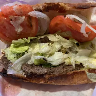 Cheeseburger hoagie.