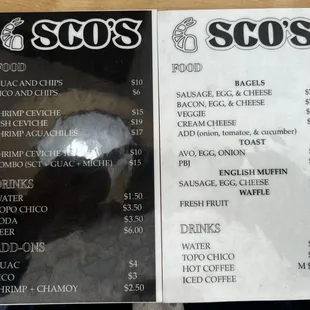 Menu. The also have different flavored waffles and smoothies not listed on the menu. Very cute place!