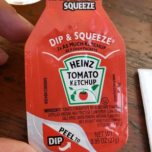 a bottle of heinz tomato ketchup