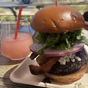 Blueberry Blue Cheese Burger