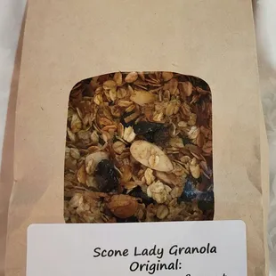 Granola with no sugar added. YUMMERS!