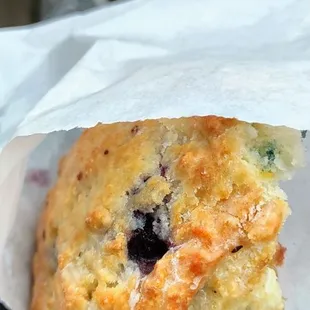 Blueberry lemon scone!! Amazing