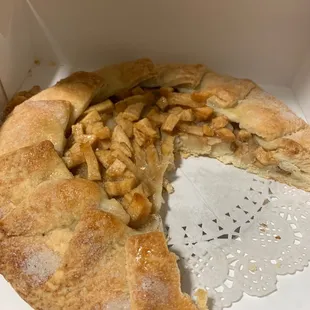 What happened to your apple galette pie? It has gotten smaller. Less apples, less pie crust and the price is still on the high side.