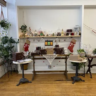 Tables laden with goodies