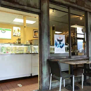 Looking toward the ice cream cases from the indoor eating area.