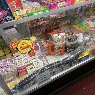 a display of candy and sweets