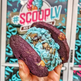 Cookie ice cream sandwich