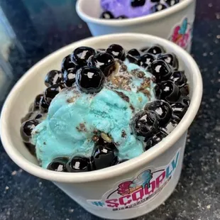 Ice cream with boba