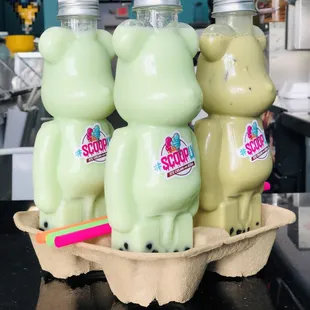 Slush in bear bottles