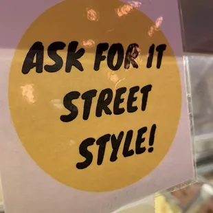 a sign that says ask for it street style