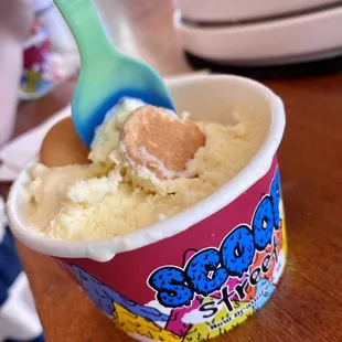 Banana Pudding kiddie scoop
