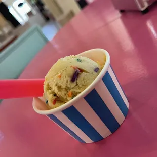 My not an ice cream scoop of an ice cream size of cookie dough!
