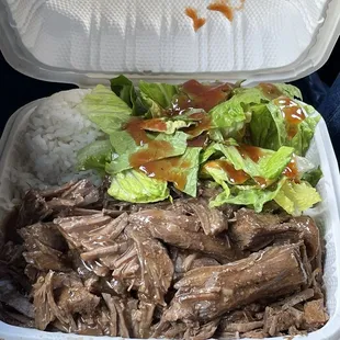 Regular roast pork plate.