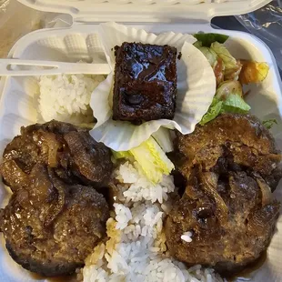 Teri Hamburger plate (regular) is $10 cash (tax included)