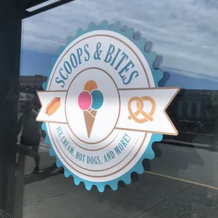 Scoops &amp; Bites store sign