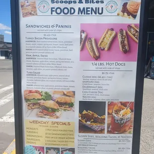 Sidewalk menu