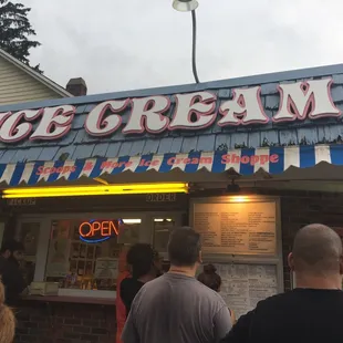 people standing outside